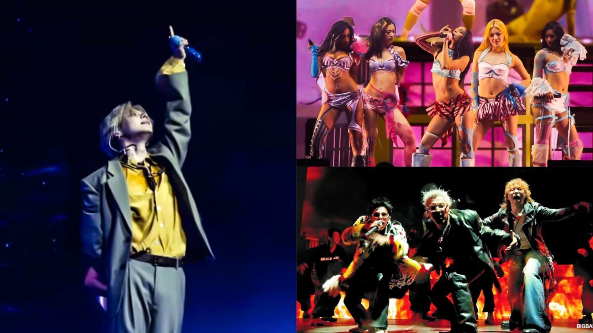 Taemin, BigBang, Katseye at Coachella 2026, k-pop photo collage