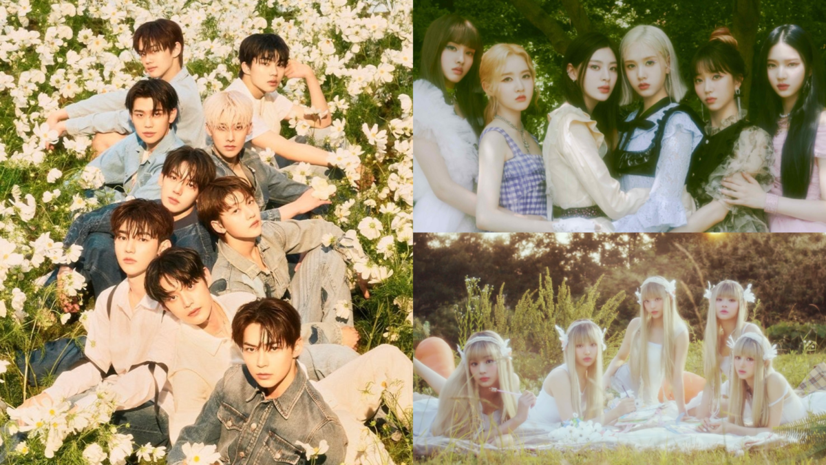 kpop spring vibes concept photos: ZEROBASEONE, STAYC, NewJeans